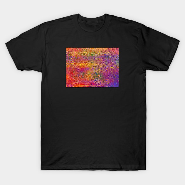 Gay Pride Shiny Abstract Circuitry Whorls T-Shirt by VernenInk